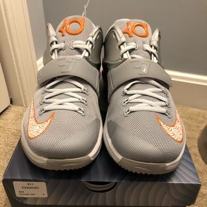 Nike KD VII Metallic Silver/Urban Orange-Wolf Grey